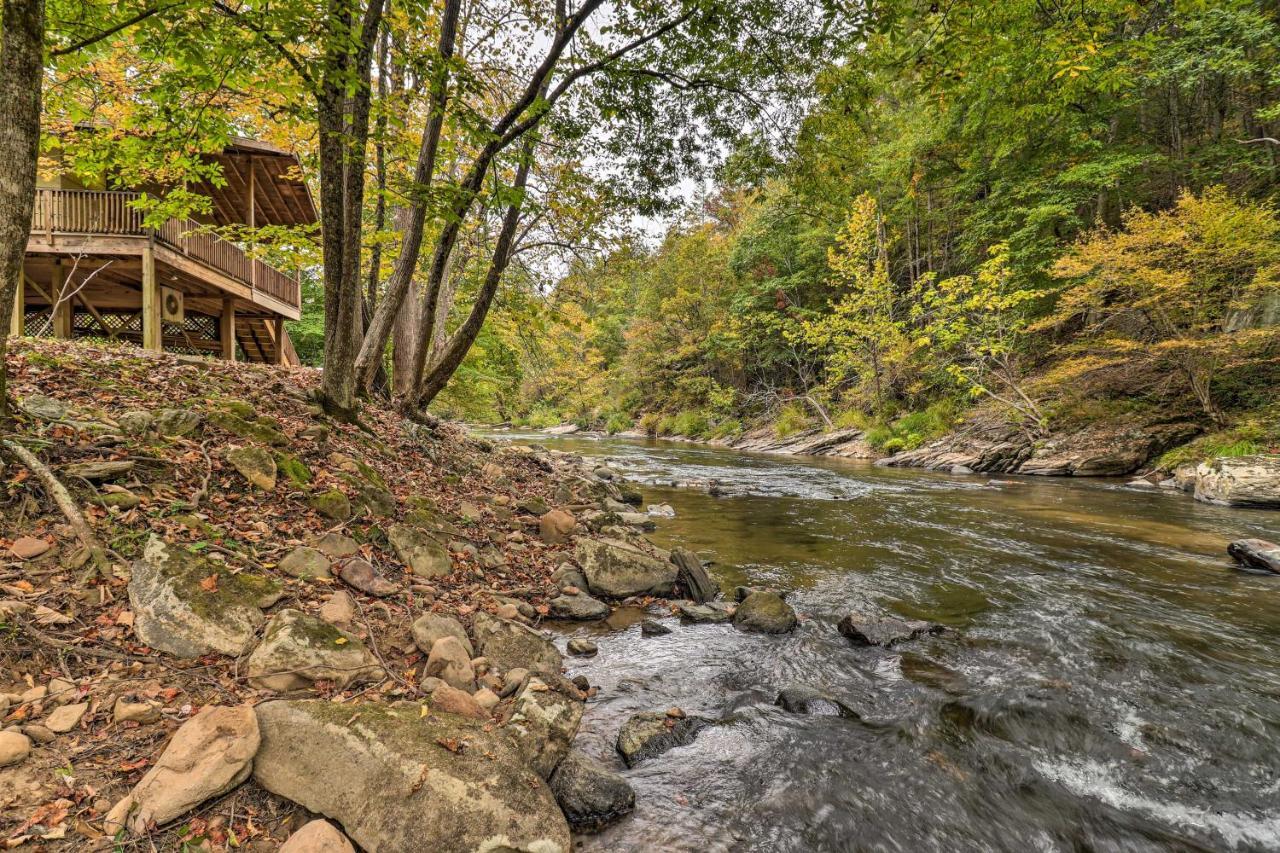 Creekside Retreat With Deck, 18 Miles To Wolf Ridge Villa Weaverville Bagian luar foto